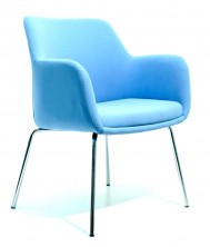 Venus 4 Point Visitor Chair. Chrome Legs. Any Fabric Colour